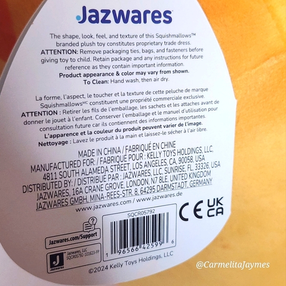 WEAVER 🧇 Waffle w Strawberry Maple Syrup & Whipped Cream Original Squishmallow - Picture 8 of 8